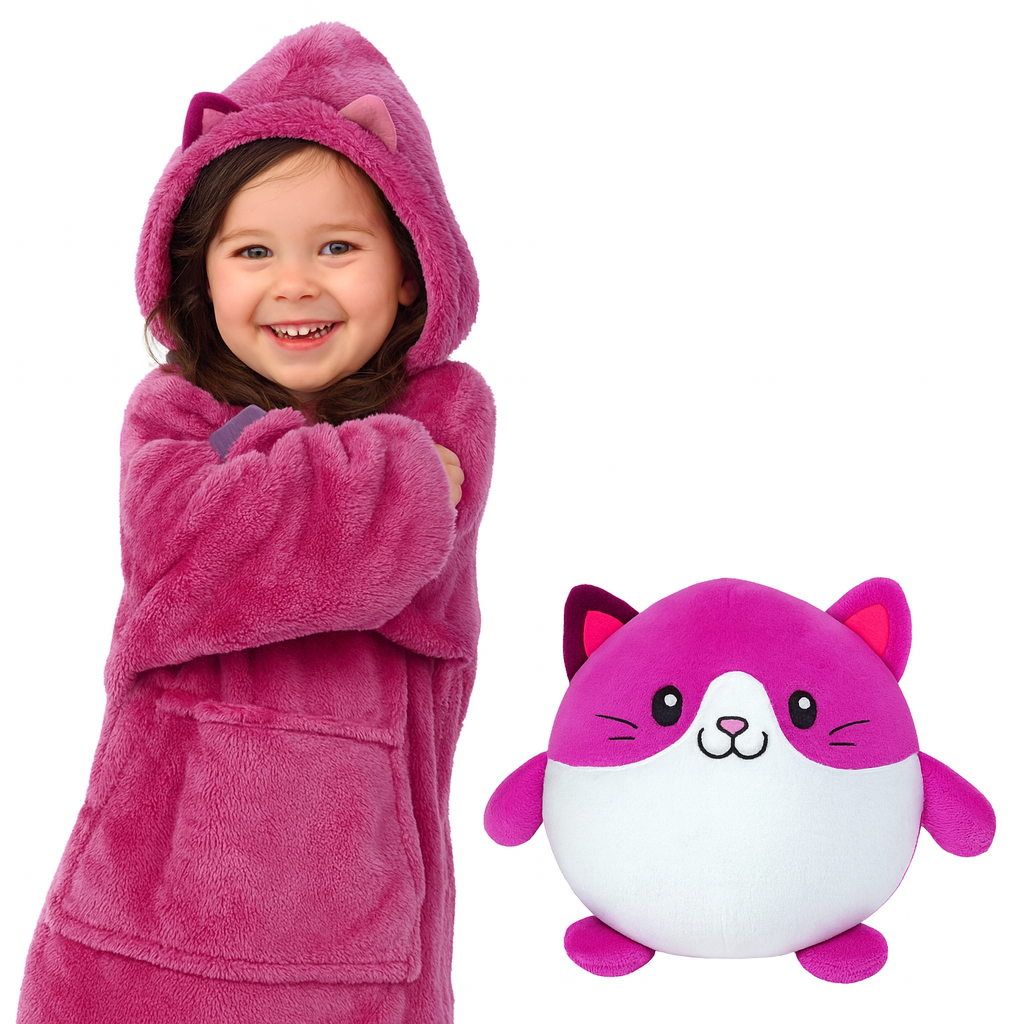 Knuffel Hoodie™ Roze - Superzachte 2-in-1 knuffel & hoodie