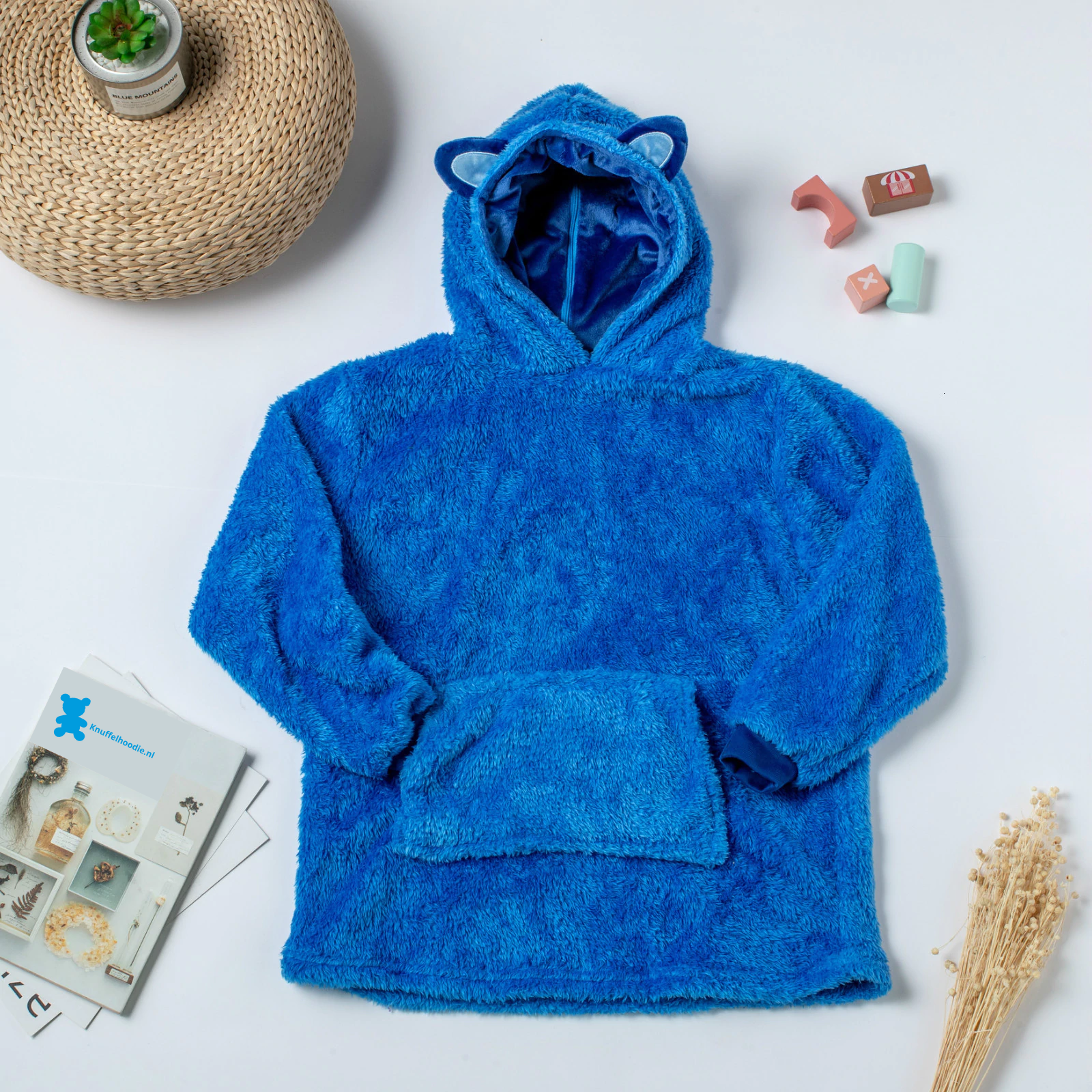 Knuffel Hoodie™ Blauw - Superzachte 2-in-1 knuffel & hoodie
