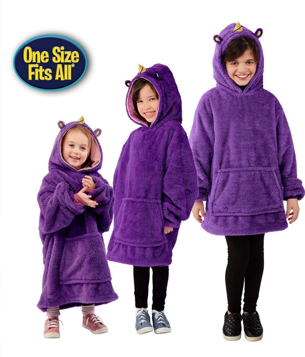 Knuffel Hoodie™ Paars - Superzachte 2-in-1 knuffel & hoodie